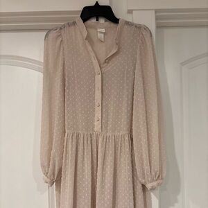 H&M pink Long Sleeve Dress